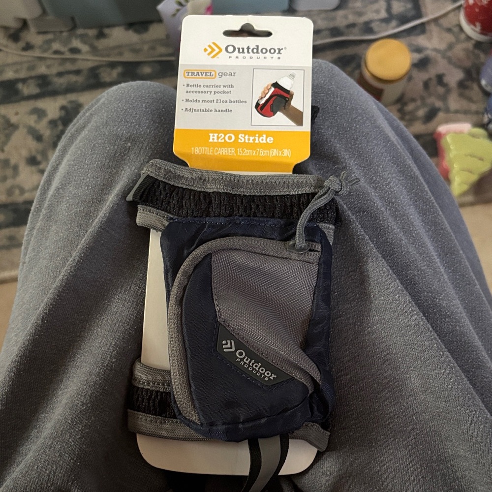 Outdoor Products H2O Stride Bottle Carrier - Black and Gray